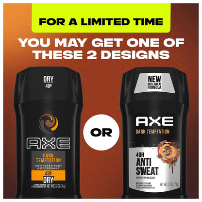 AXE Antiperspirant Deodorant Stick for Men, Dark Temptation 2.7 Ounce (Pack of 6)