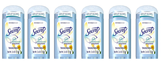 Secret Antiperspirant and Deodorant for Women pH Balanced Invisible Solid 2.6 Oz