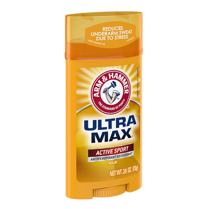 Arm & Hammer Ultramax Solid Antiperspirant Deodorant Active Sport 2.6 Pack of