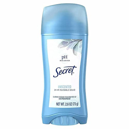 Secret Antiperspirant and Deodorant for Women pH Balanced Invisible Solid 2.6 Oz