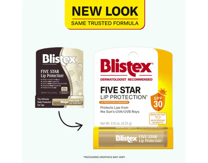 BLISTEX 5 STAR LIP BALM 3 PACK