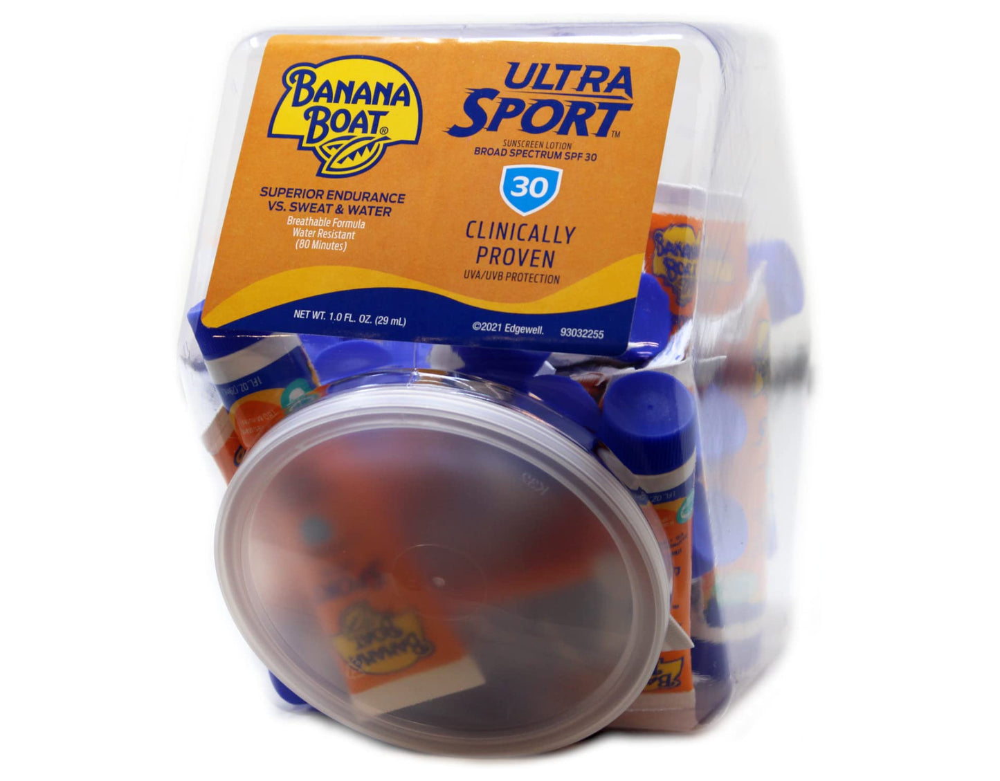 Banana Boat Sport Performance Sunscreen Lotion 30 SPF, 1 oz, Fishbowl 24 count each