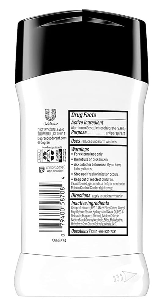 Degree Deodorant 2.7 Ounce Mens Ultra Clear Black & White Pack