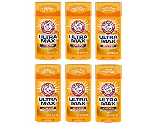 Arm & Hammer Ultramax Solid Antiperspirant Deodorant Active Sport 2.6 Pack of