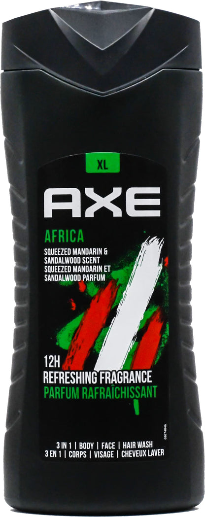 AXE Body Wash 12h Refreshing Fragrance 3-IN-1 Body, Face, Hair Wash, Variety of 6 scents - 13.5 fl Ounce (400 mL)