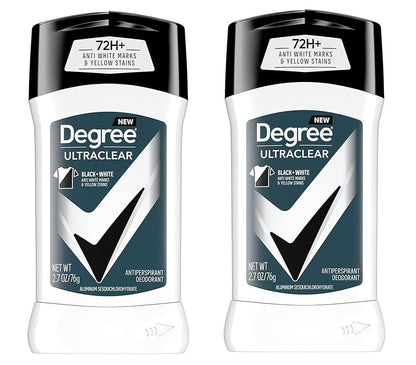 Degree Deodorant 2.7 Ounce Mens Ultra Clear Black & White Pack