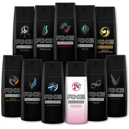 AXE body spray deodrant Mix within the available kinds