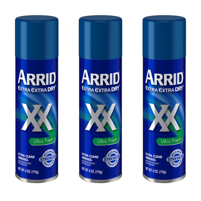 ARRID XX Ultra Clear Anti-Perspirant Deodorant Spray 6 oz Pack of