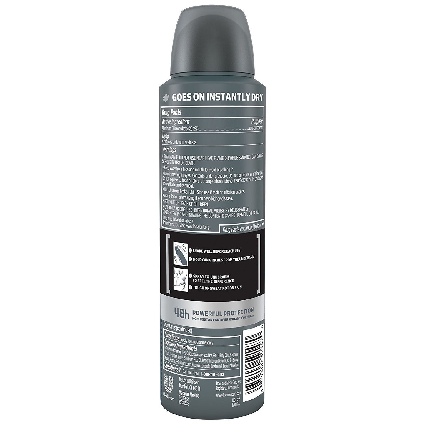 Men + Care Invisible DryAntiperspirant48 HmensprayCruelty Free