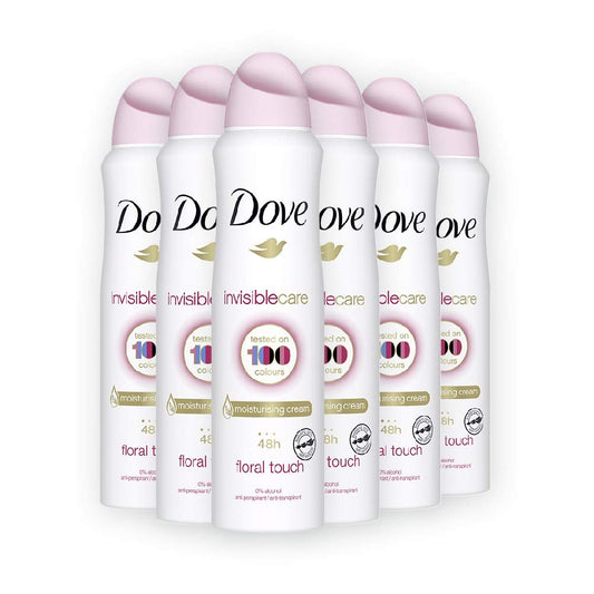 Dove Invisible Care, Floral Touch Antiperspirant Deodorant Spray, 150ML, 30.42 Fl Oz (Pack of 6)