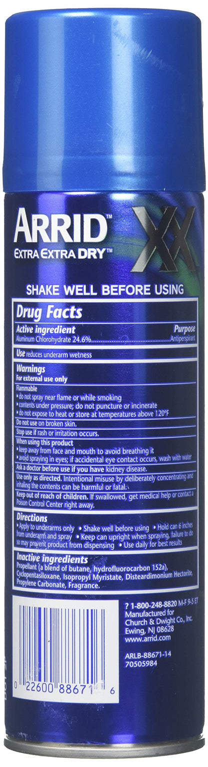 ARRID XX Anti-Perspirant Deodorant Spray Regular 4 oz