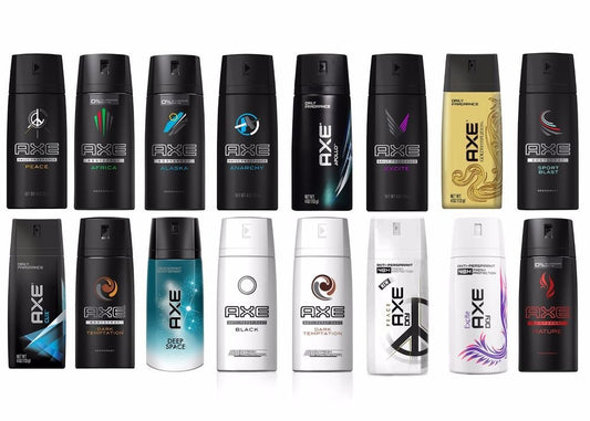 AXE body spray deodrant Mix within the available kinds