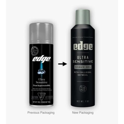 Edge Ultra Sensitive Shave Gel with Colloidal Oatmeal 7 oz (Pack of 2)
