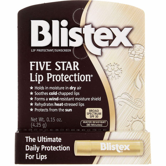 Blistex Five Star Lip Protection SPF 30 0.15 oz Pack of