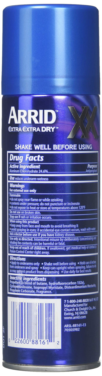 ARRID XX Anti-Perspirant Deodorant Spray Morning Clean 6 oz Pack of