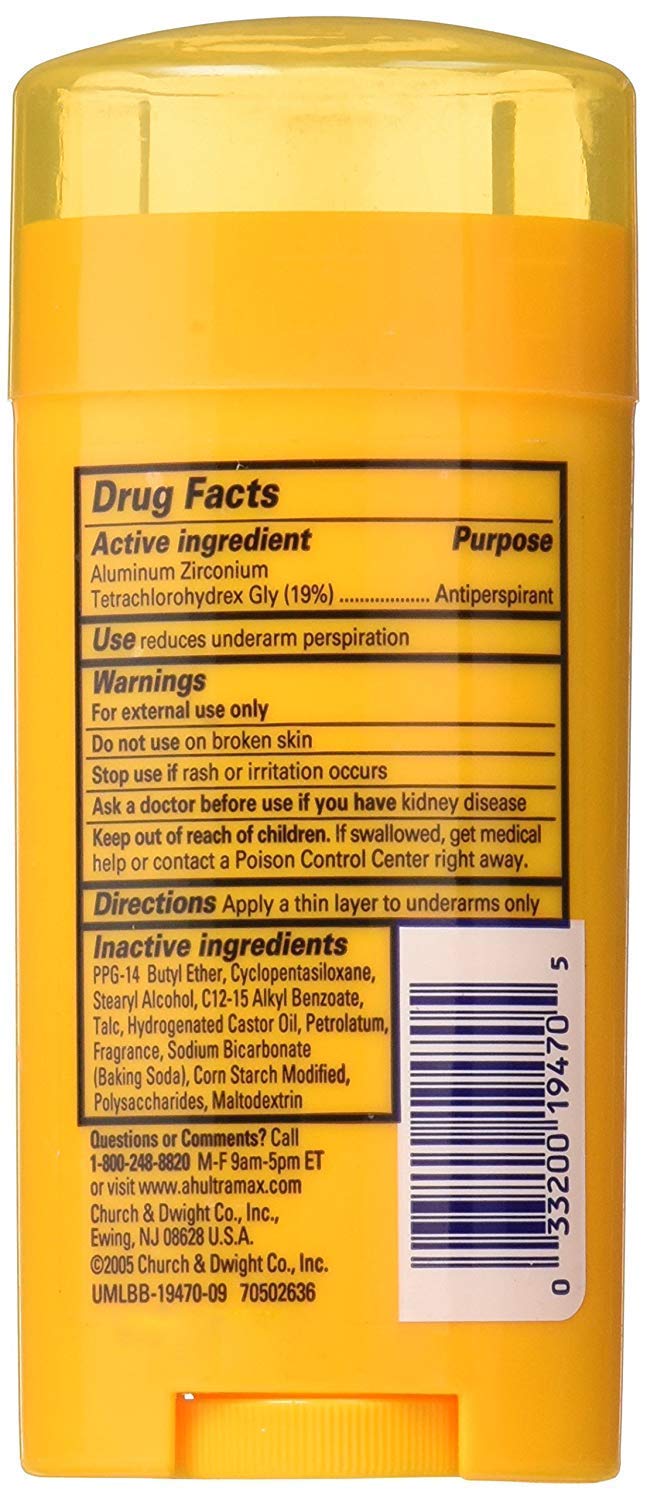 Arm & Hammer Ultramax Invisible Solid Powder Fresh Antiperspirant & Deodorant-2.6 oz, 2 pack