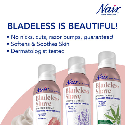 Nair Hair Remover Bladeless Shave Whipped Crème