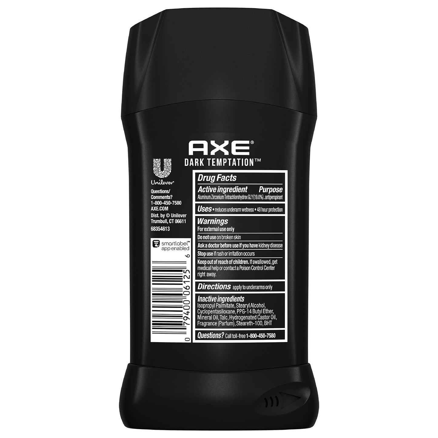 AXE Antiperspirant Deodorant Stick for Men, Dark Temptation 2.7 Ounce (Pack of 6)