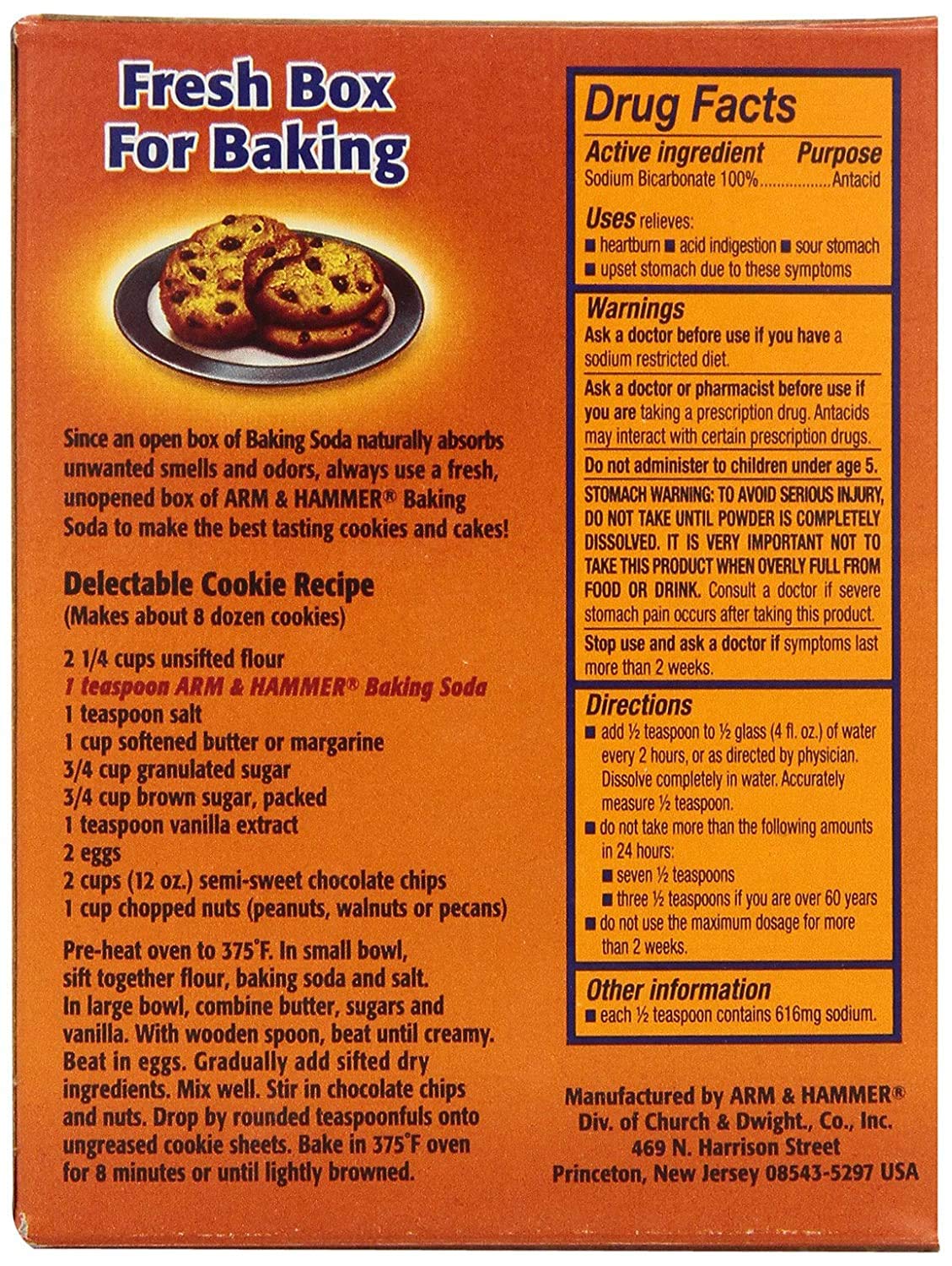 Arm & Hammer Baking Soda, 16 oz (3 Pack)