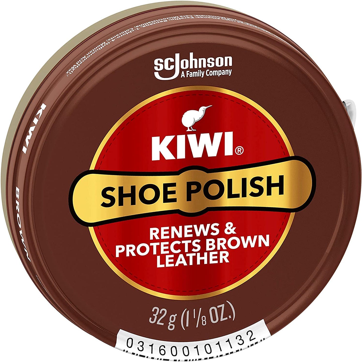 Kiwi 10113 1-1/8 Oz Brown Shoe Polish