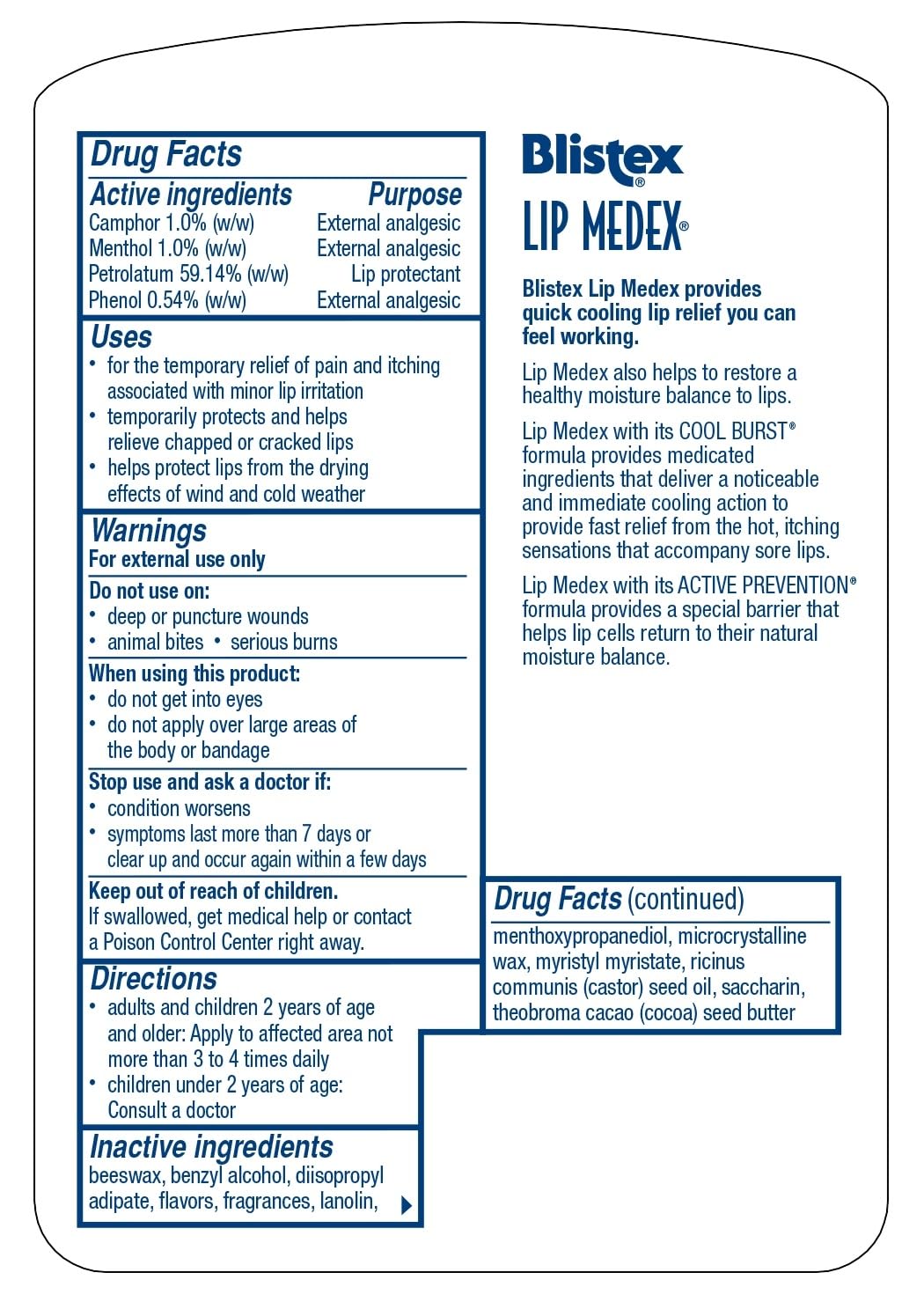 Blistex Lip Medex In Jar .25Oz Case Pack 12 Blistex Lip Medex In Jar .25Oz Case Pack 12