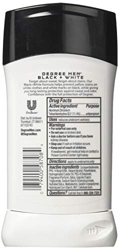 Degree Deodorant 2.7 Ounce Mens Ultra Clear Black & White Pack