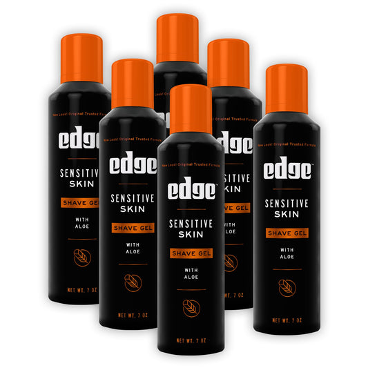Edge Shave Gel for Men, (6 Pack) - Shaving Gel For Men That Moisturizes, Protects and Soothes To Help Reduce Skin Irritation