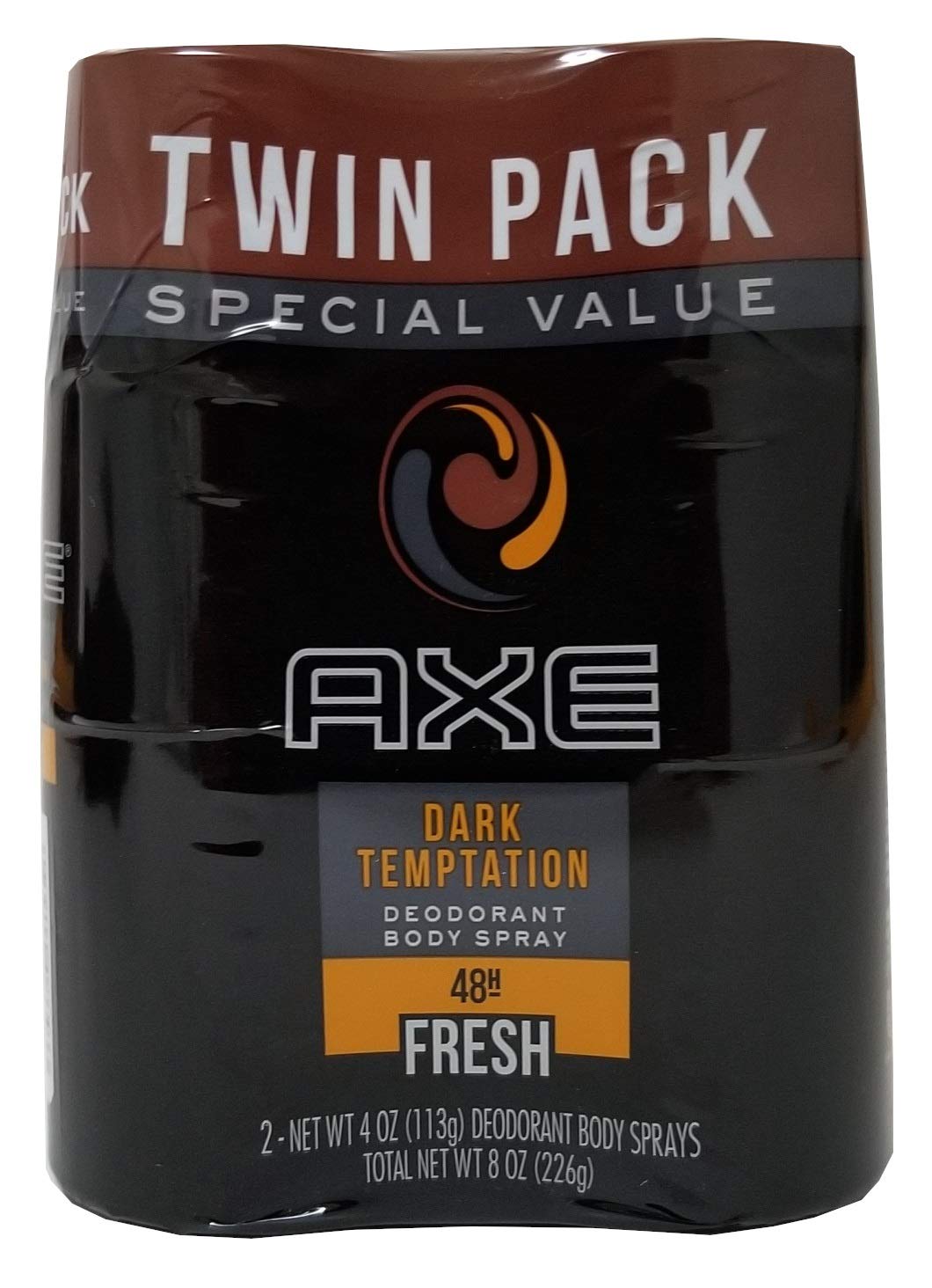Axe Deodorant Body Spray Dark Temptation 4 Oz Pack of