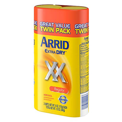 Arrid XX Extra Dry Antiperspirant Deodorant, Regular, Twin Pack (two 6oz. cans) Packaging May Vary