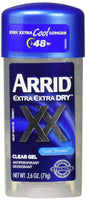 Arrid Extra Dry Clear Gel Antiperspirant Deodorant Cool Shower 2.6 Pack of