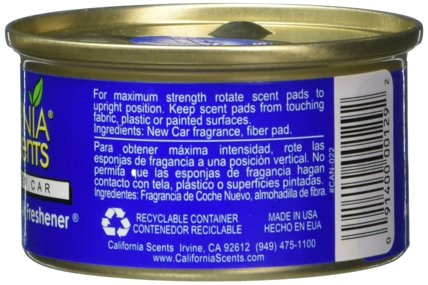 California Scents Spillproof Can Air Freshener Eco-Friendly