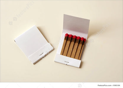 50 Plain White Matches Matchbooks Wedding, Birthday etc